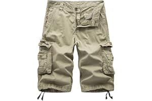 NVNV 2023 Short Cargo Coton Casual Lâche avec Poche Pantalon Court Short Homme Casual Lâche Sport Jogging Slim Fit Militaire Short de Sport Cargo Montagne Baggy Short Homme Bermuda Cargo de Travail