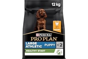 PURINA PRO PLAN | Healthy Start | Croquettes pour Chiot de grande taille de morphotype Athlétique | Renforce les défenses naturelles du chiot | Riche en Poulet | Sac de 12kg