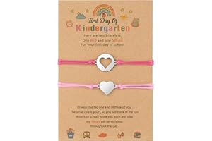 AUAUY Regali di Ritorno a Scuola, Bracciale Madre e Figlia Bracciale Mamma e Figlio Regalo per Madre, Regali per il Primo Giorno di Scuola per Ragazze e Ragazzi, Natale Regalo, Amore