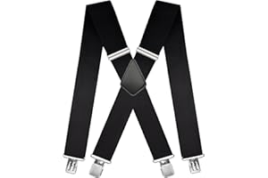 NISTERE Hosenträger Herren Breit und Stark, Extra Starke Clips, Breite 5 cm, Einstellbare Elastische Träger in X-Form, Geeignet für Männer, Robust und Vielseitig für Beruf, Freizeit Hosenträger Arbeitshose