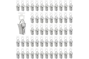 wintfarm 100 Stück Gardinenhaken Gleiter Set, Innenschiene Gardinengleiter, Gardinenringe mit Clips,Vorhang Haken,Gardinenröllchen,Gardinengleiter für alle Standardschienen,Duschvorhang Schiene