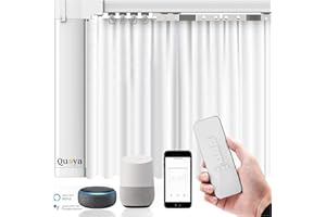 ‎QUOYA Quoya QL600 Smart Electric Curtain Track, Motorized Motor, Adjustable Track Length, Compatible with Alexa, Google, Siri, Apple Watch (bis 5 Meter)