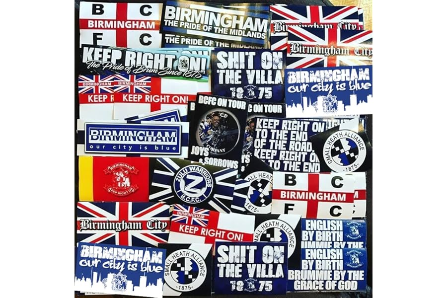 100 x Stickers for Birmingham Fans - Inspired by BCFC St Andrews Blues Ultras Zulu Scarf Flags Banners