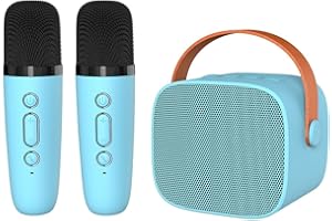 Meltrck Karaoke Infantil 2 Microfonos Inalambricos Karaoke, microfono con Altavoz, Regalos para niñas de 4 5 6 7 8 9 10 11 12 años, Adecuada para Fiestas y Viajes para niños y Adultos, Azul
