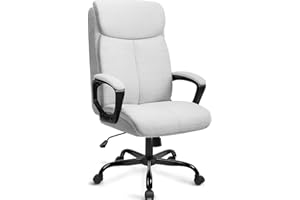 BASETBL Executive Office Chair, Business Choice TUV & EN1335 Standard Ergonomic Computer Desk Chair, Multi-zone Support Skin-friendly Fabric, Adjustable Height Comfy for Home Widen Enlarge (Grey)