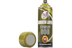 AEROSOLES P&F Filler primer - Aparejo alto espesor - Imprimación spray para impresión 3D - Masilla relleno impresion 3D - Postprocesado PLA - Imprimación universal -Smooth Layer 3D print (THICK, GRIS)