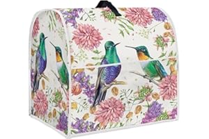 DISNIMO Kolibri Floral Stand Mixer Abdeckung Küchenhelfer Mixer Staubabdeckungen mit Tasche und Griff oben, staubdicht, schmutzabweisend, Küchenmaschinen-Schutz