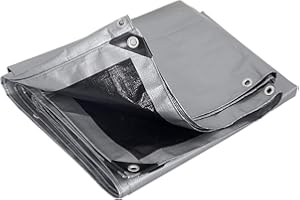 LESTARAIN E-Starain Bâche de Protection à œillets,Bâche imperméable à l'eau et aux UV,Bâche Solide en PE,Bâche de Protection extérieur & intérieur,280 g/m²