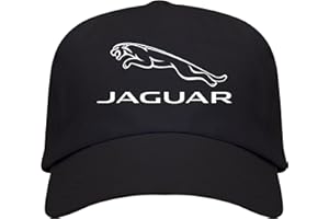 Genérico Black Cap with Jaguar Logo Man, Black/White, One Size