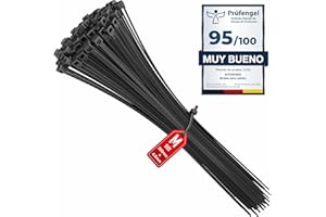 intervisio Bridas de Plastico para Cables 300mm x 4,8mm, Negro, 100 Piezas