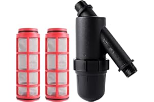 FULAIERGD Irrigation Filter Inline Filter,3/4 Inch Female to Male Thread Y Type Screen Filter and 120 Mesh Screen Water Conditioning Strainer Replacement For Garden Agriculture Filter Drip Irrigation Tank Pump