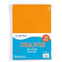 Carta Colorata A4 Halloween - 50 Fogli 160 G/m² (25 Neri + 25 Arancioni) Per Stampante, Lavoretti, Biglietti E Decorazioni