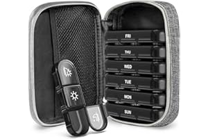 LICHENGTAI Scatola Medicinali Portapillole Settimanale 7 Giorni Dispenser Medicine Giornaliero Organizer per Scatole Medicinali Portapillole da Viaggio Contenitore per Pillole per Daily Vitamina