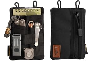 VIPERADE VE3 EDC Organizador de Bolsa de Herramientas, Organizador de Bolsillo EDC pequeño para Hombre, Organizador de Herramientas múltiples para Linterna pequeña, bolígrafo, Cuaderno (Negro)