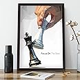 Waltractive "Focus on the Best Motivational Quote Framed Poster - Inspiring Wall Art Decor for Office, Home and Study Rooms - Available in 23X33 and 33x48 CM (9x13 and 13x19 Inch)