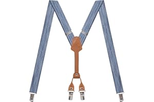 'Action Ward Women's Suspenders - 1'' Width - Y Back 4 Clip Skinny Ladies Suspenders'
