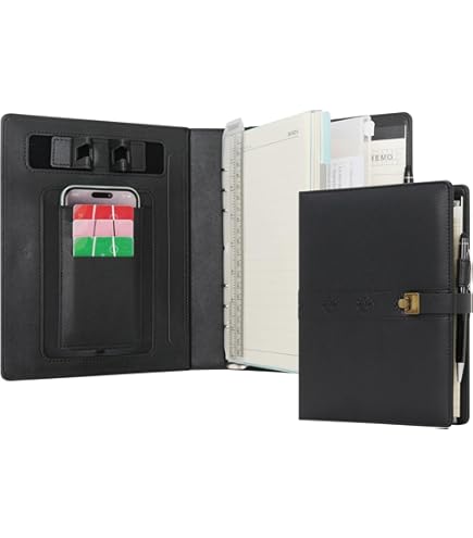 HXRTANGS Taccuino Ricaricabile A6 Con Penna - Organizer 6 Anelli, 160 Pagine