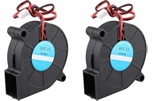 Jopto Lot de 2 ventilateurs de refroidissement pour imprimante 3D DC 24V 50 x 50 x 15 mm 5015 Radial 2 broches Pour extrudeuse hotend Pour imprimante 3D RepRap i3
