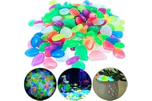 Lot de 200 pierres lumineuses colorées pour jardin, passerelle, aquarium, chambre d'enfant, décoration de jardin