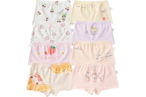 Tolmaiertu 2-12 Ans Doux Culottes en Coton pour Filles sous-vêtements Petites Filles Assorties Confortable Culotte 8 Pièces
