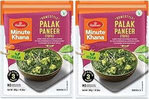 SARAS FLAVOURS OF ASIA Haldiram's Minute Khana - Ready to Eat Palak Paneer (Tofu) - 300g (Pack of 2) | Authentic Spinach and Cottage Cheese Delight | Delicious and Convenient Indian Cuisine