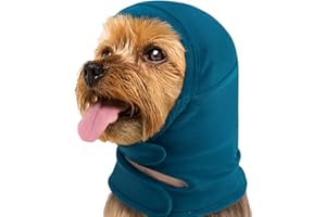 Yoolhamy Dog Snood Ear Protectors, Dog Ear Defenders Anxiety Calming Hood Ears Muffs Noise Protection Head Cover No Shake Head Wraps for Grooming Firework Force (Blue, S)