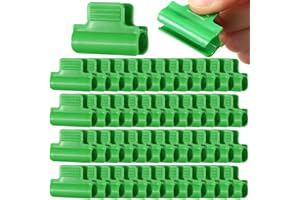 HOOPOE Abrazadera de Invernadero Plástico,Clips de Red 16 mm,50 Piezas Clips de Invernadero de Túnel Verde,Clips de Fijación de Invernaderos para Abrazadera de Película,Clips de Tubo de Sombra de Jardín