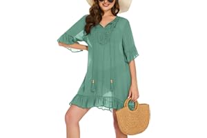 AI'MAGE Strandkleid Damen Bikini Cover Up Strandponcho Sommer Strand Tunika Strandurlaub S-XXL
