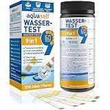 aquaself - 9-in-1 Water Test - Drinking Water Testing Strips for Checking Water Quality - 100 Pieces