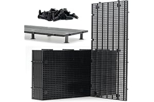 LINLAN 8Pcs Griglia in plastico alta densità per acquari con 48 supporti, Divisore per acquari e griglia modulare per filtraggio fai-da-te e protezione del fondo in acquascaping