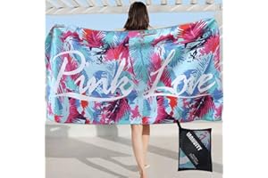 LANHUIYY telo da mare in microfibra- grande- antisabbia，ultra morbido, donna.ad Asciugatura Rapida, piscina，160x80cm.