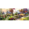 30x30/40CM| DCIDBE DIY 4 Lot Diamond Painting 5D Complet Paysage Pastoral/Rond Tableau Perle Diamant Conte de Fées/Artisanat Décor Mur À La Maison Cadeau Femme/Soeur/Mariage/Anniversaire