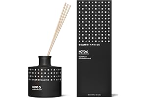 Skandinavisk KOTO 'Home' Scent Diffuser with 8 Reeds. Fragrance Notes: Vanilla Beans and Dried Orange Peel, Amber and Leather. 200 ml
