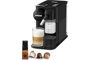 De'Longhi Nespresso Lattissima One Evo EN510.B, Machine a Café Capsule, Expresso et Cappuccino, 1450W, Noir