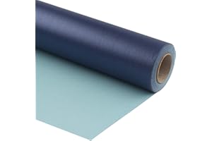 RUSPEPA Papier D'Emballage Mat Bleu Marine - 81,5 Pieds Carrés - Papier De Couleur Unie Lustré Parfait Pour Les Cadeaux De Mariage, Anniversaire, Noël, Baby Shower - 76 cm X 10 m