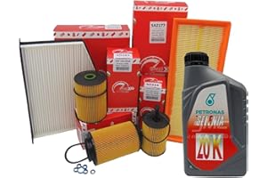 RICAMBI AUTO SMC KIT TAGLIANDO CON FILTRI ORIGINALI SPEED BY SMC + 4LT OLIO MOTORE SELENIA 20K 10W40 (SR304, SA2181, SE1487)