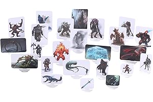 iPEAU DND Monster Cartes Miniatures Donjons et Dragons Kit démarrage 170 minis pour D&D 5E Pathfinder 2e Figurines Plates Plastique TTRPG Jeux RPG Accessoires pour DM