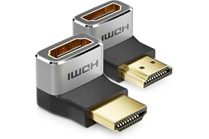 deleyCON 2 Stycken HDMI Adapter Kopplingskontakt 8K@60Hz / 4K@120Hz UHD Aluminium HDMI 2.1 ARC HDR10+ Dolby Vision VRR ALLM 4