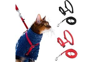 ZLXFT Cat Harness with Lead, Escape Proof, Adjustable Cat Lead with Harness for Cats, Nylon Cat Lead, Cat Harness Kitten for Small Cats and Dogs