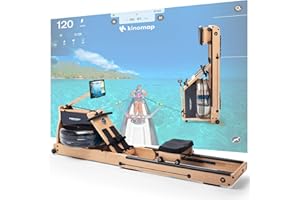 ‎CHRISTOPEIT SPORT GERMANY Christopeit Wasserrudergerät klappbar für Zuhause WP5000 oder Colorado - Rudergerät Holz, Hybrid Wasser-Magnet-System, Kinomap, Bluetooth