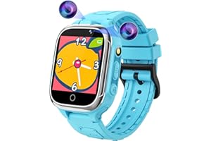 KESASOHE Smartwatch Bambini con 24 Giochi, 2 Fotocamere Schermo Tattile da 1,54" Musica Sveglia Contapassi Torcia Calcolatrice Orologio Smartwatch Multifunzionale Il Miglior Regalo per Ragazzi e Ragazze.