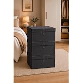 &Ccedil;ok Ama&ccedil;lı Saklama Kutusu D&uuml;zenleyici Kapaklı Sandık Tipi Kutu Hur&ccedil; Organizer 3 L&uuml; Set (Antrasit, MAXİ 50x40x30)