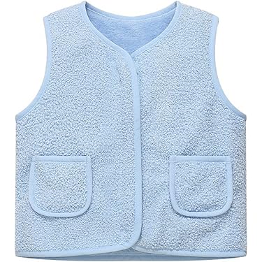 Gilet En Polaire Enfant 2025 Automne Hiver Couleur Unie Manteaux