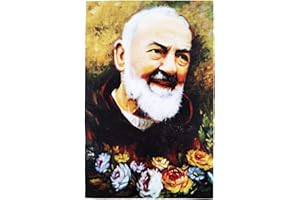 CUCUBA Imán de estilo vintage de colección con impresión sobre madera (imán de San Padre Pio)