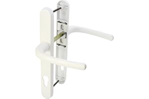 SCHLOSSER TECHNIK Paire de poignées à ressort pour porte en PVC - Pression supportée : 0,92 bar - Taille : 122 mm - Livrées avec des vis, blanc