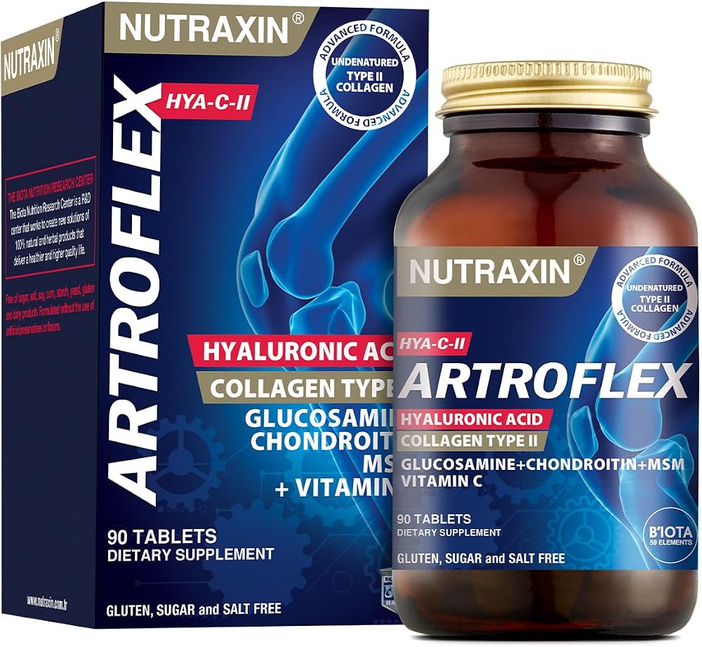 Nutraxin Artroflex HYA-C-II Hyaluronik Asit Glukozamin Kondrotin içeren Takviye Edici Gıda (1 x 90 Tablet)