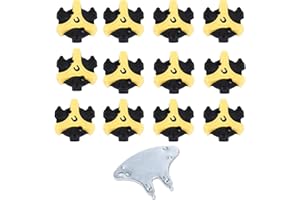 Bwetomk Golf Spikes Set, 12Pcs Replacements Anti-slip Tooth Cricket Golf Shoe Spikes with Install Tool for Golf Shoes Accessories, Traction Stability and Comfort