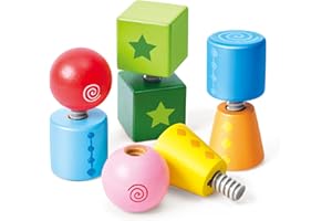 Hape E0416 Twist and Turnables - Wooden Building Blocks