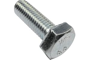 AERZETIX - C47350 - Lot de 50 Boulons M10x30 à tête Hexagonale Classe 8.8 DIN 933 - en Acier Zingué - filetage métrique à pas standard