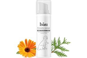bàu Cosmesi Crema Polpastrelli Cane Nutriente e Protettiva, Crema Zampe Cane Senza Parabeni e Siliconi, Balsamo Zampe Cane Naturale Protettiva Antinfiammatoria con Canapa e Calendula- 50 g